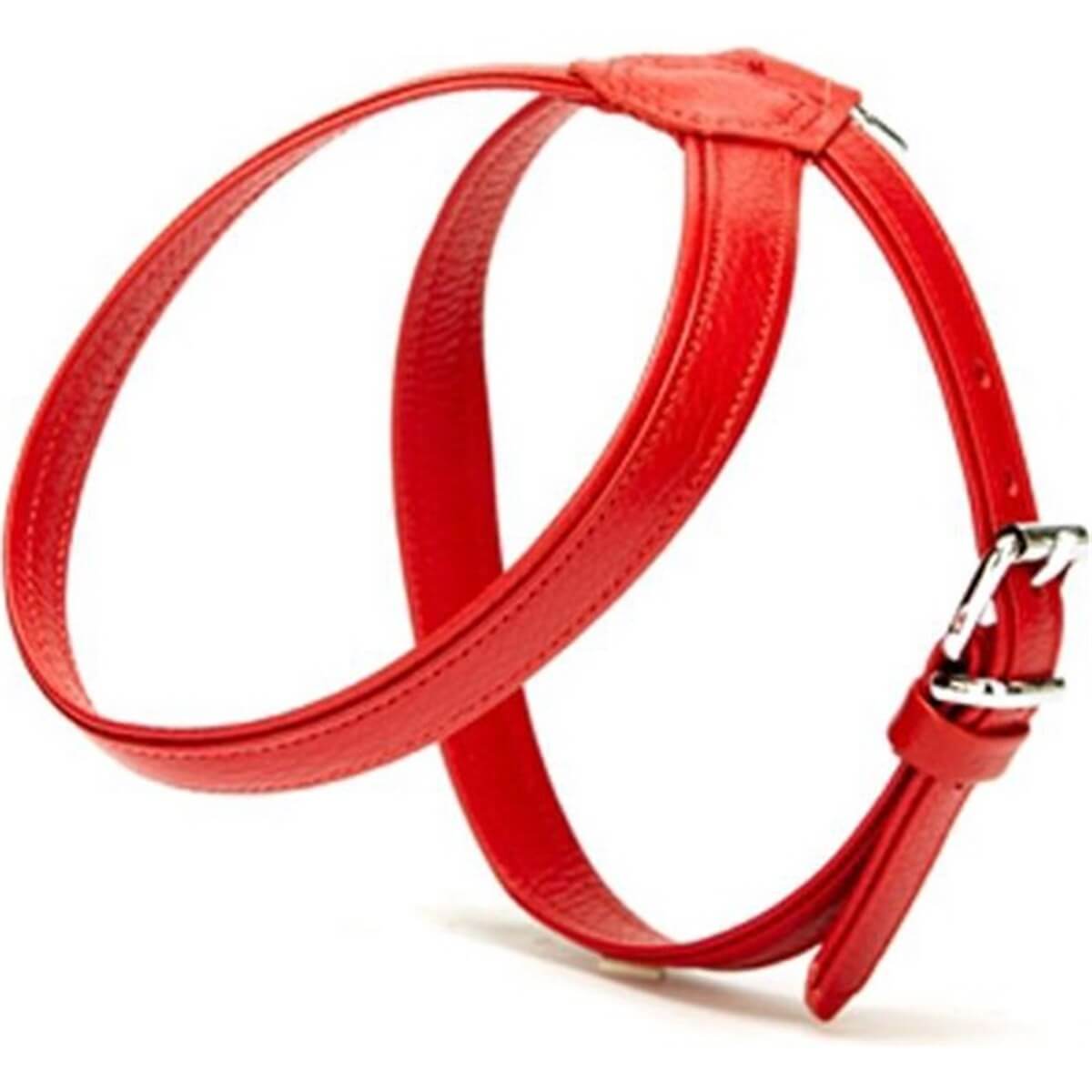 Doggie Flotter El Yapımı Deri Köpek Göğüs Tasması 2 x 42 -55 cm Kırmızı - YGTXL-KRMZ