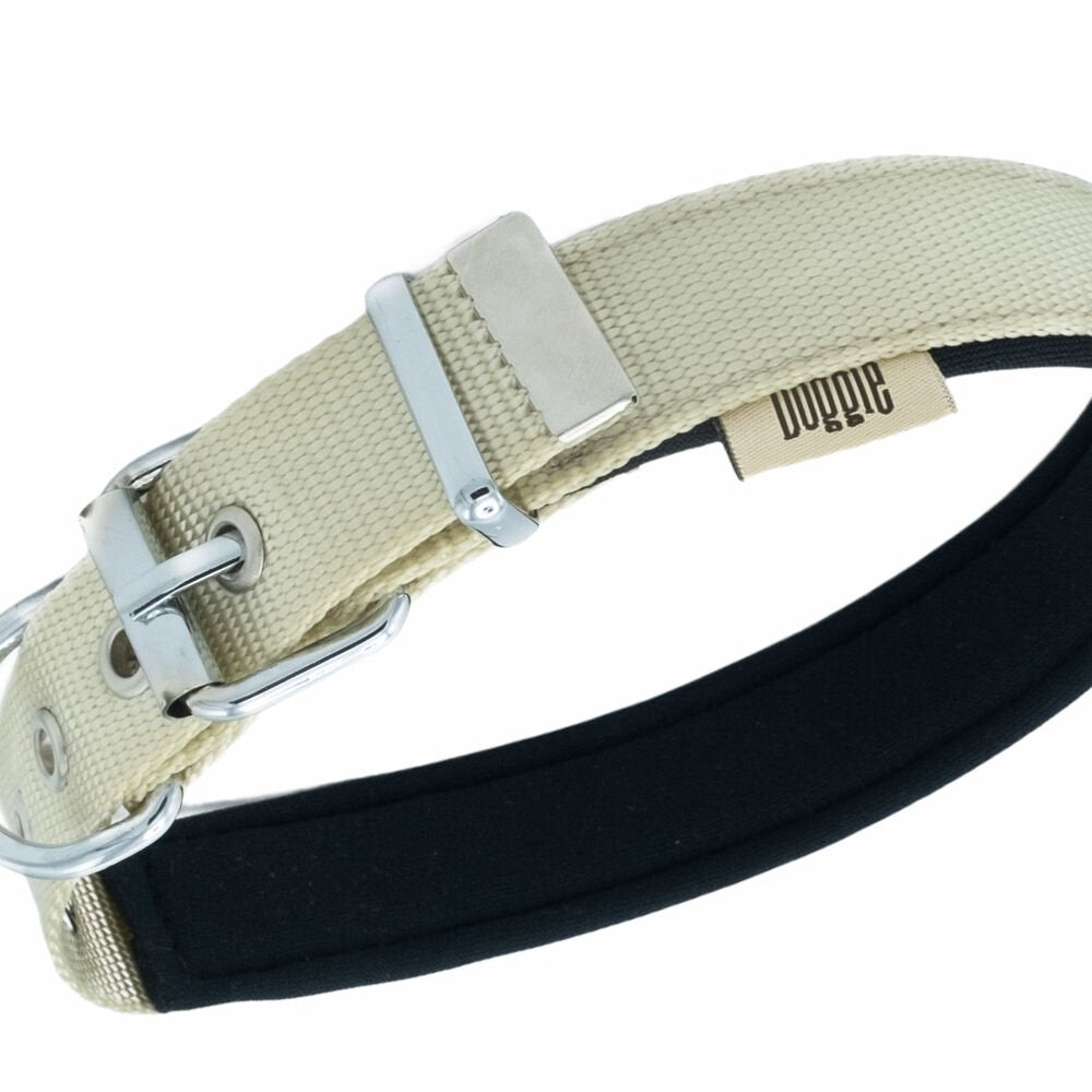 Doggie Softlu Dokuma Köpek Tasması 2,5 cm x 42-50 cm Haki - DSBT-2510-L-HK
