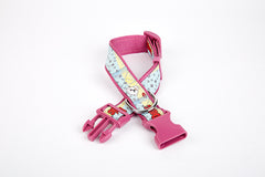 Doggie Pati Desenli Dokuma Köpek Boyun Tasması 3 cm x 36-60 cm Mor - EABT3002-MR