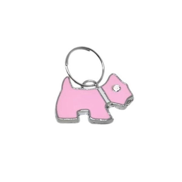 Köpek Tasma Aksesuarı İsimlik 1×2 cm Pembe - 17-1-26-P