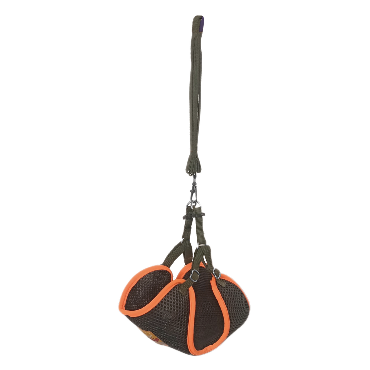 Kedi Köpek Havalı Göğüs Tasma Seti Small 32-40 cm + 130 cm Haki Turuncu - KNY-HVLST-SML