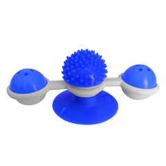 Markapet Vantuzlu Fırıldak Toplu Dönen Kedi Oyuncağı 8 cm-18 cm Mavi - SF-FRLDK-MV