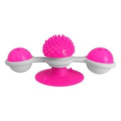 Markapet Vantuzlu Fırıldak Toplu Dönen Kedi Oyuncağı 8 cm-18 cm Pembe - SF-FRLDK-PMB