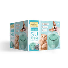 Cattie Kedi Köpek Su Pınarı Klasik Model 2,5 L Antrasit - FOUNTAINANTHRACITE