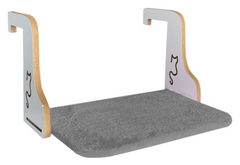 Ahşap Kedi Kalorifer Peteği Radyatör Yatağı 32 cm x 50 cm Gri ( 15 kg ) - SF-RDYTR-GR