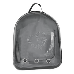 Kalpli Patili Astronot Şeffaf Taşıma Sırt Çantası Gri 24x32x42 cm - SF-ASTRNTKLP-GR