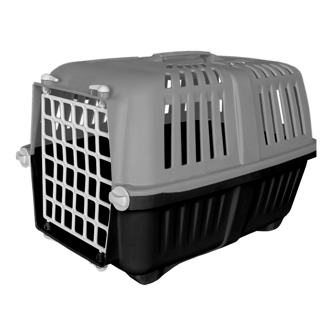 Markapet Sert Plastik Kedi Köpek Taşıma Çantası 28 X 44 X 32 cm Gri Siyah - SF-TSM-TSRT-GR