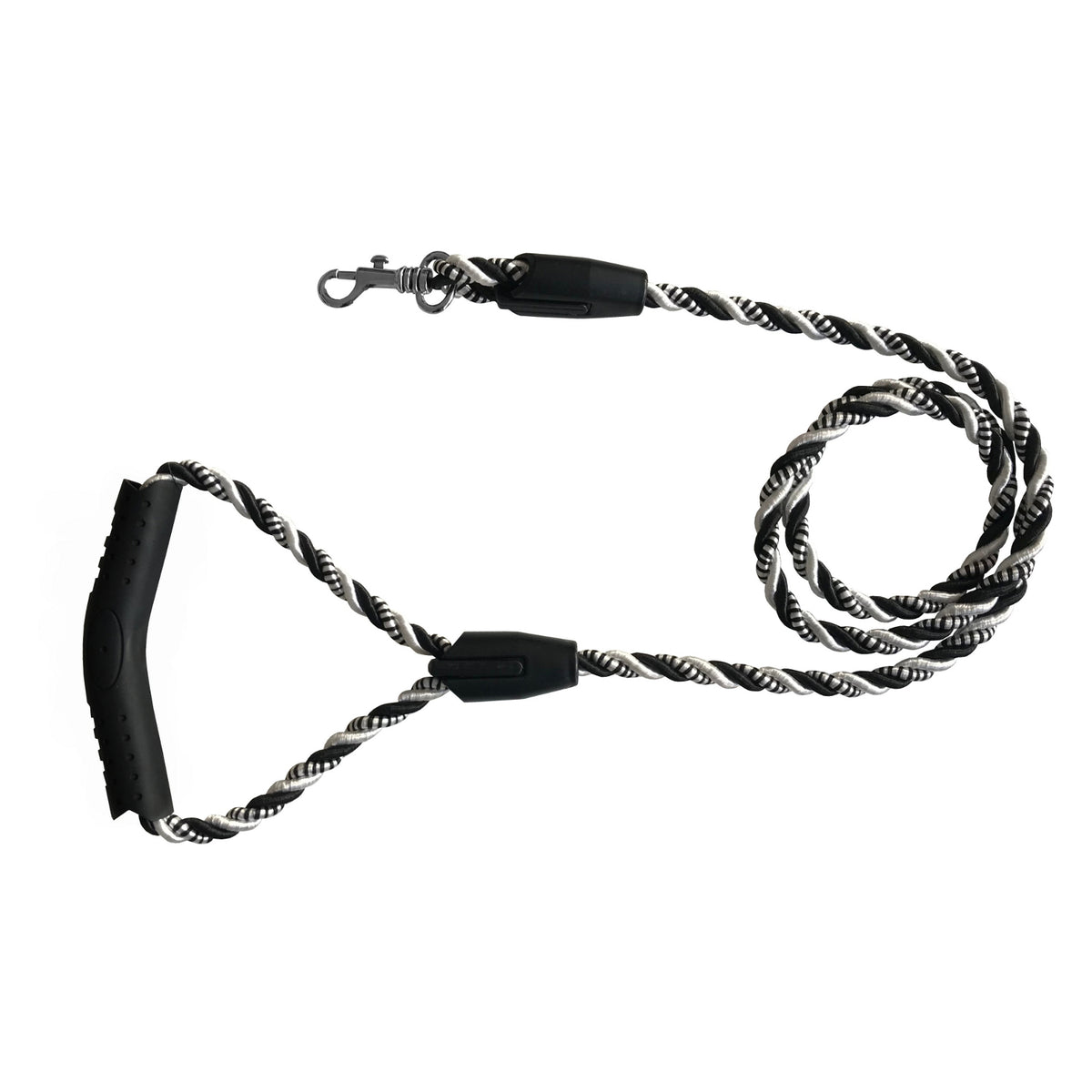 Üçlü Sarmallı Köpek Gezdirme Halatı 1 cm-120 cm Siyah Beyaz - KNY-GZDRMHLT-SYHBYZ