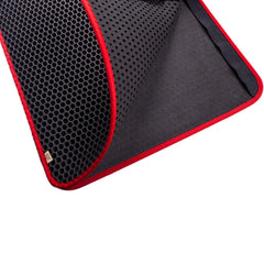 Cattie Kum Toplayıcı Fonksiyonel Kedi Paspası Altıgen 37-50 cm Kırmızı - HEXMATMRED