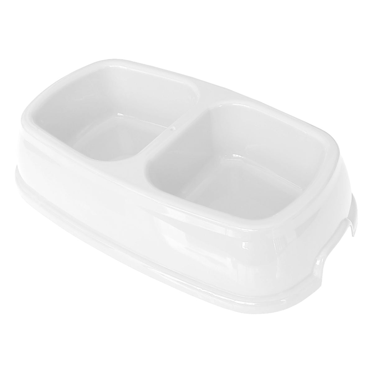 Markapet İkili Plastik Mama Ve Su Kabı 200 + 200 Ml Beyaz - MP-KLSK-2L-BYZ