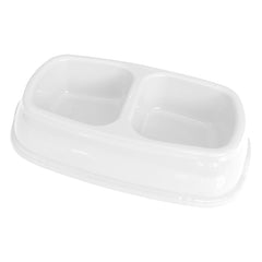 Markapet İkili Plastik Mama Ve Su Kabı 200 + 200 Ml Beyaz - MP-KLSK-2L-BYZ