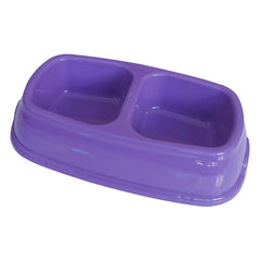 Markapet İkili Plastik Mama ve Su Kabı 200 + 200 ml Mor - MP-KLSK-2L-MR