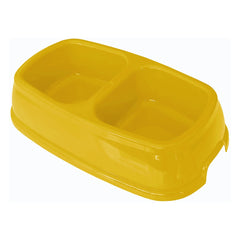 Markapet İkili Plastik Mama ve Su Kabı 500 + 500 ml Sarı - MP-KLSK-2L-SAR500
