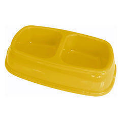 Markapet İkili Plastik Mama ve Su Kabı 200 + 200 ml Sarı - MP-KLSK-2L-SAR