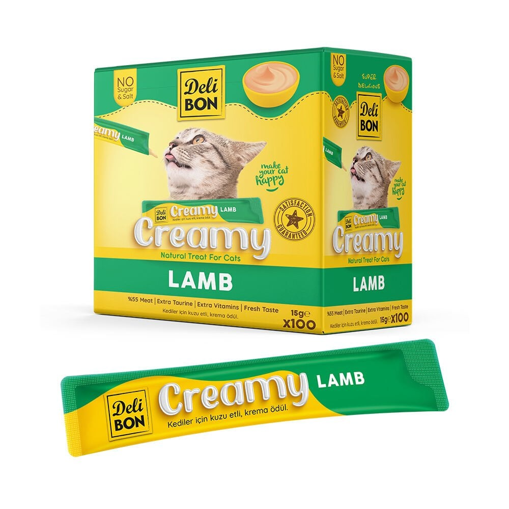 Delibon Krema Kedi Ödül Maması 15g 1 Adet Kuzu Etli - CREAMY15LAMB
