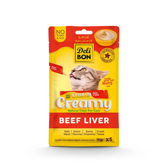 Delibon Krema Kedi Ödül Maması 15g 5 Adet Dana Ciğerli - CREAMY5X15LIVER