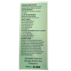 Zurich Arivitasol Evcil Hayvanlar İçin Kompleks Vitamin Ve Dengeli Aminoasit Solüsyonu 100 ml - ZRC-7496