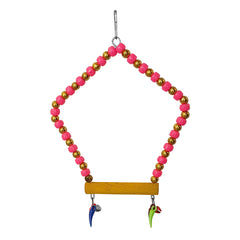 Beşgen Çanlı Muhabbet Kuşu Salıncağı 7-14 cm Renkli - SF-KSSLNCK-1002