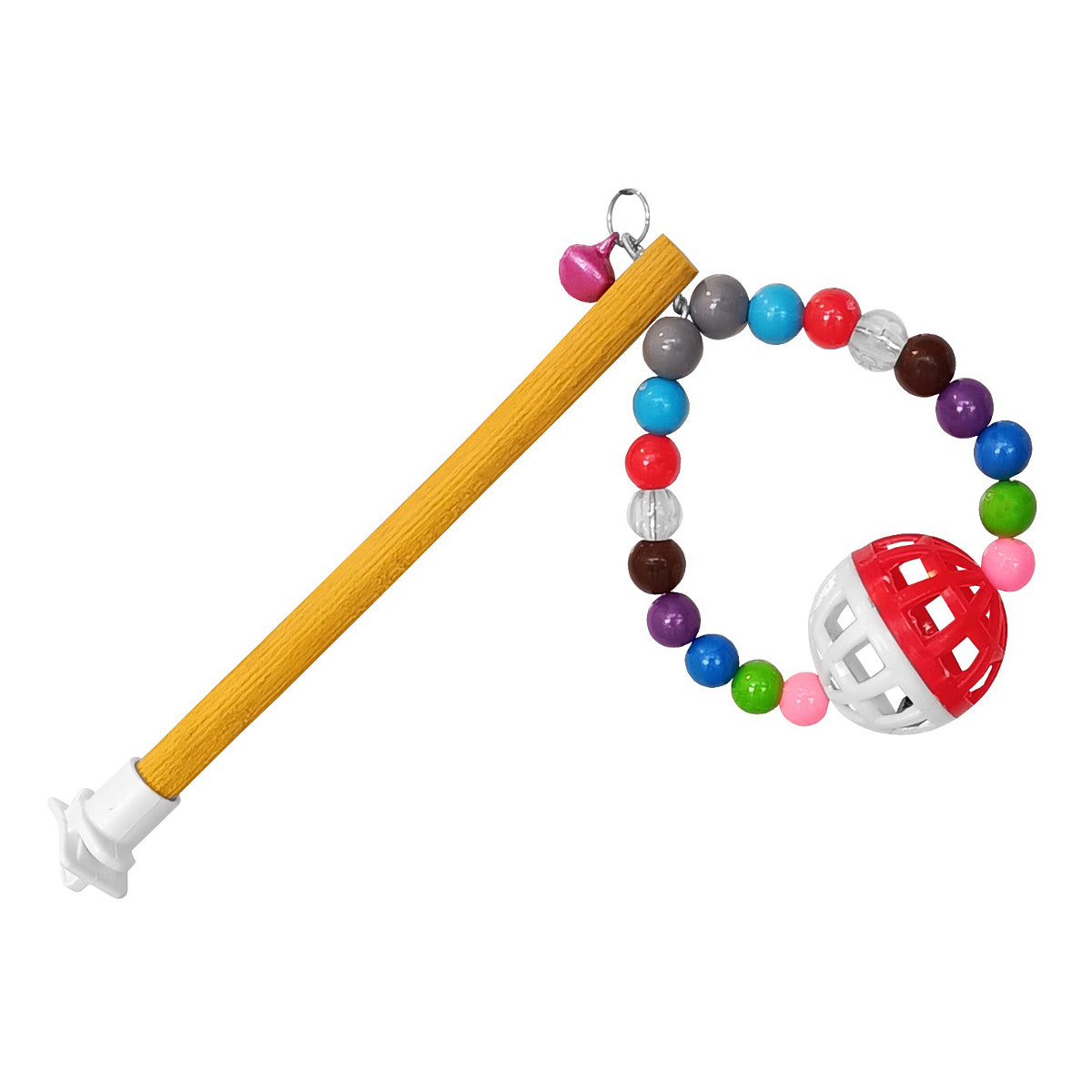 Renkli Boncuklu Ve Tünekli Muhabbet Kuş Salıncağı 9.5-16 cm - SF-TNKSLNCK-1003