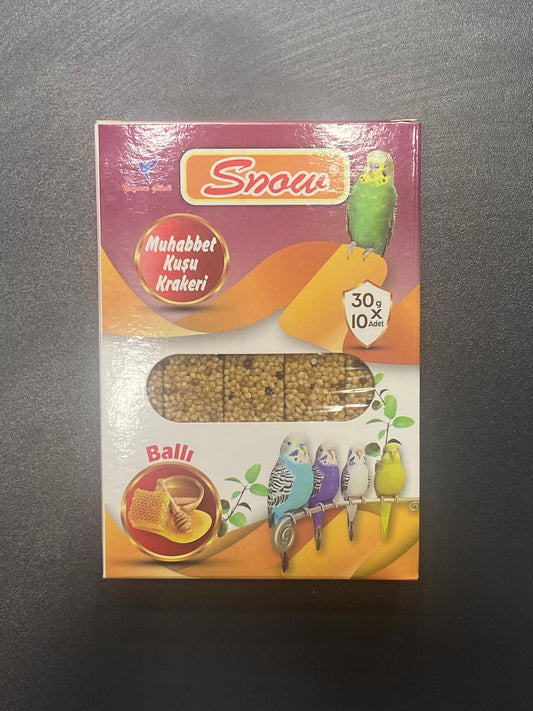 Snow Muhabbet Kuşu Krakeri (10'lu)