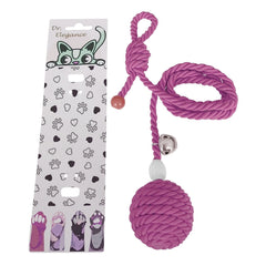 Kapıya Asılabilen Kedi Oyun Aktivite Topu İpli 5x80 cm Pembe - SF-DR-1004-PMB