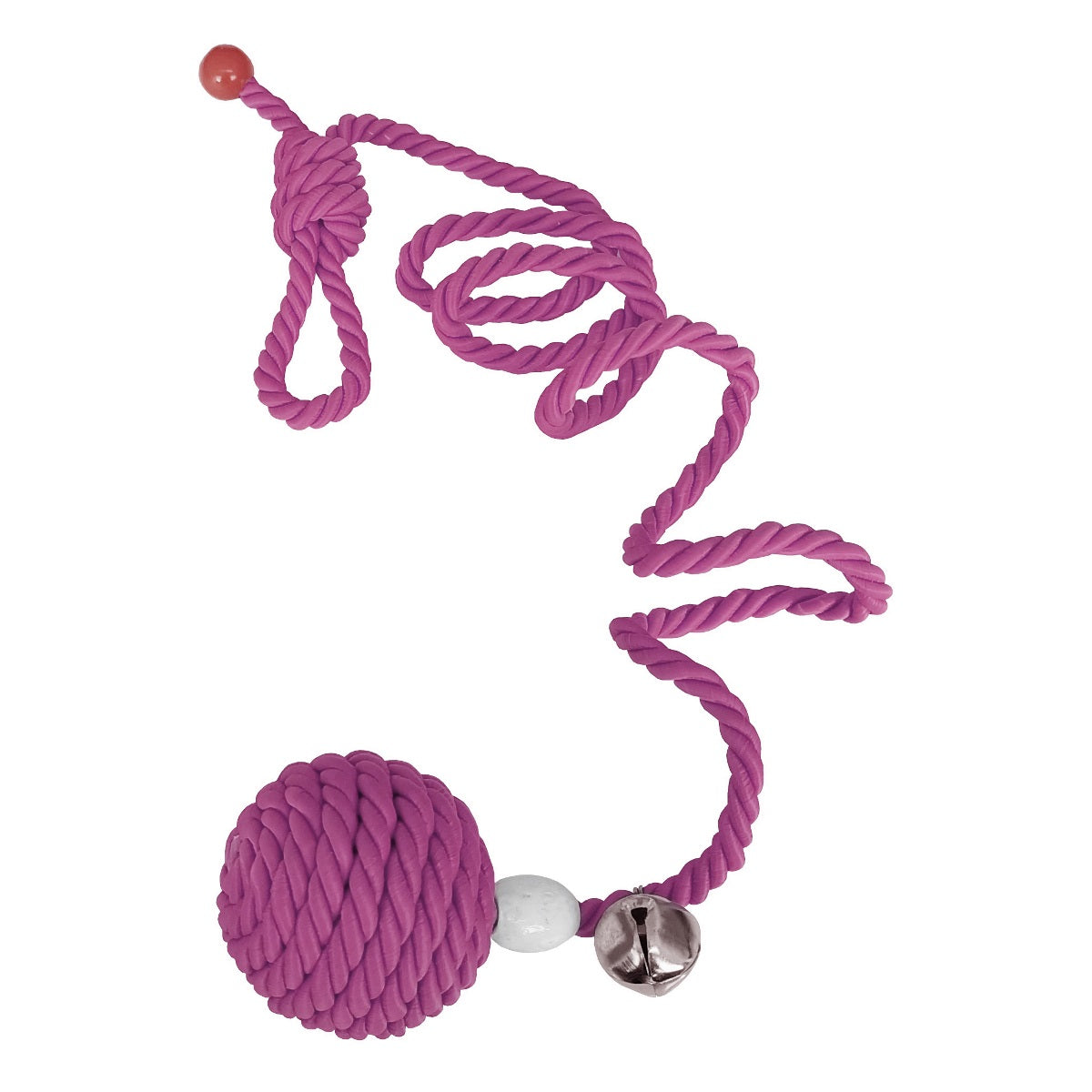 Kapıya Asılabilen Kedi Oyun Aktivite Topu İpli 5x80 cm Pembe - SF-DR-1004-PMB