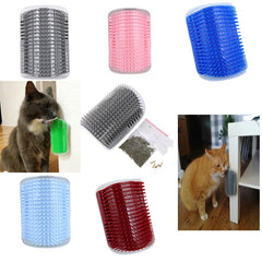 Self Groomer Kedi Otlu Duvara ve Masaya Monte Kedi Fırçası Mavi - KNY-KDFRCSI-MV