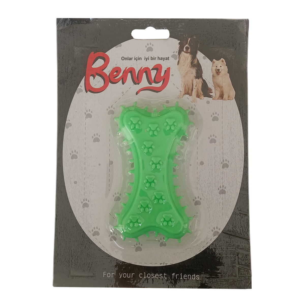 Benny Köpek Oyuncağı Kemik 5.5 x 10 cm Yeşil - BNY-1113-YSL