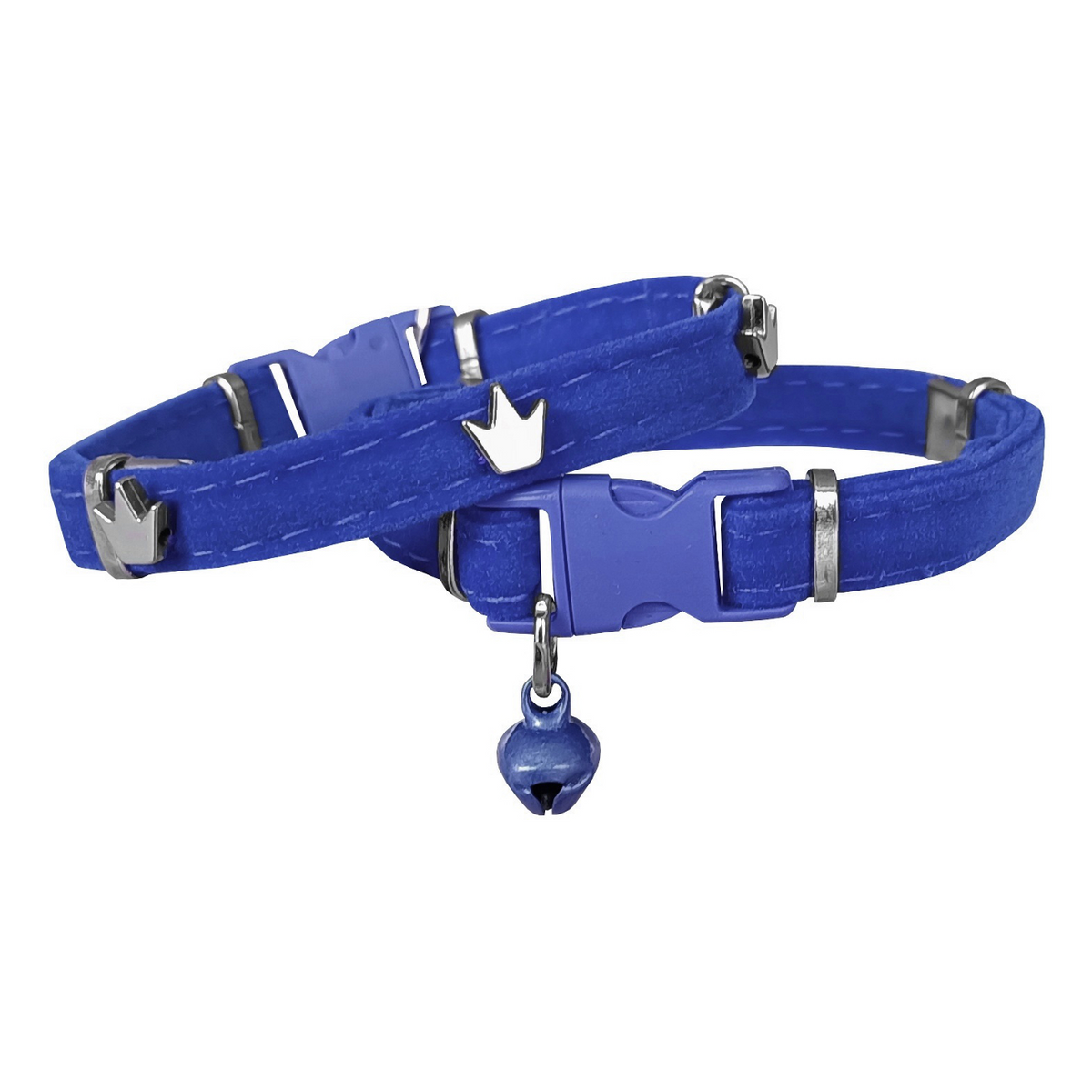 Markapet Kadife Kedi Boyun Tasması King 20-32 cm Mavi - SF-KDFKNG-MV
