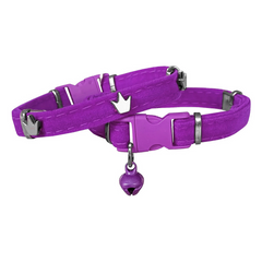 Markapet Kadife Kedi Boyun Tasması King 20-32 cm Mor - SF-KDFKNG-MR