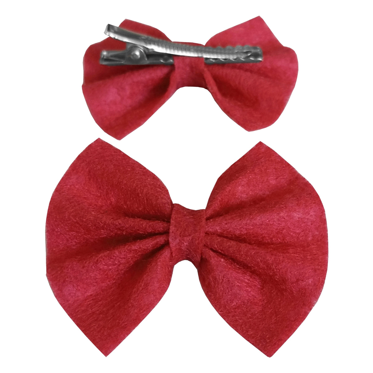 Keçe Papyonlu Kedi Köpek Tokası 4.5-5.5 cm Kırmızı - HLL-KPKTK-KRMZ