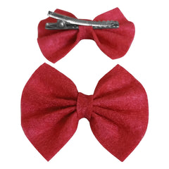 Keçe Papyonlu Kedi Köpek Tokası 4.5-5.5 cm Kırmızı - HLL-KPKTK-KRMZ