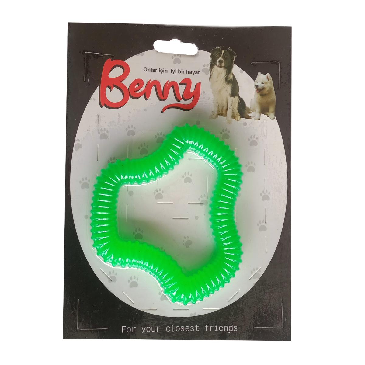 Benny Köpek Oyuncağı Sert 11 x 10 cm Yeşil - BNY-1120-YSL