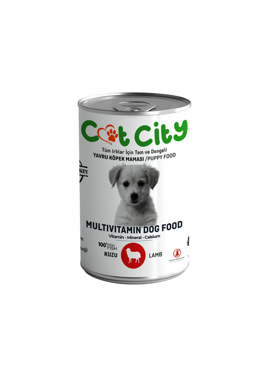 Az Tahıllı Kuzu Etli Yavru Köpek Konserve Yaş Mama 400 gr ( 5 Adet ) - MS-YVRKPK-KZ5ADT
