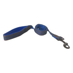 Köpek Göğüs Tasma Seti Dokuma 3.5 cm*70-90 cm Mavi Kot - SF-KTSET-MV