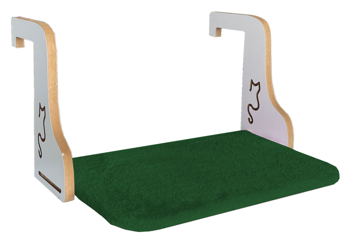 Ahşap Kedi Kalorifer Peteği Radyatör Yatağı 32 cm x 50 cm Koyu Yeşil ( 15 kg ) - SF-RDYTR-KYSL