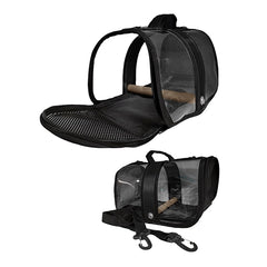 Markapet Tünekli Kuş Taşıma Çantası 20-30 cm Siyah - SF-KSCNTS-SYH