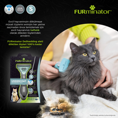 Furminator Uzun Tüylü Long Hair Kediler için Tüy Toplayıcı Kedi Tarağı 3,9cm [S] - 13529-2