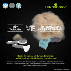 Furminator Uzun Tüylü Long Hair Kediler için Tüy Toplayıcı Kedi Tarağı 3,9cm [S] - 13529-2