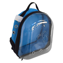 KP Kalpli Patili Astronot Şeffaf Taşıma Sırt Çantası Mavi 24x32x42 cm - KP-ASTRNTKLP-MV