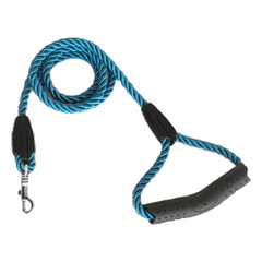 Üçlü Sarmallı Köpek Gezdirme Halatı 1 cm-120 cm Mavi - KNY-GZDRMHLT-MV