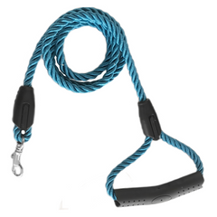 Üçlü Sarmallı Köpek Gezdirme Halatı 1 cm-120 cm Mavi - KNY-GZDRMHLT-MV