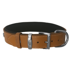 Doggie Konfor Deri Köpek Figürlü Köpek Boyun Tasması 56-64 cm XL Kamel - DG-DRF-XLK