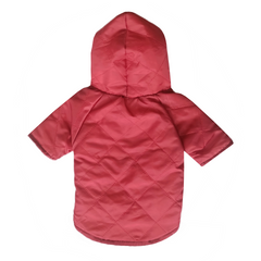 Kapşonlu Ve Astarlı Köpek Montu Medium 31-44 cm Kırmızı Siyah - SF-MNTMDM-KS