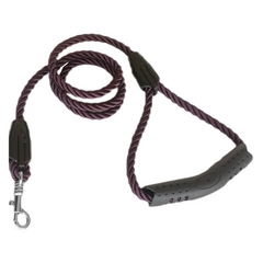 Üçlü Sarmallı Köpek Gezdirme Halatı 1 cm-120 cm Mor - KNY-GZDRMHLT-MR