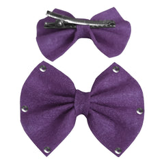 Pullu Keçe Kedi Köpek Tokası Mor 4.5-5.5 cm ( 2 Adet ) - KC0018-PLL-2L