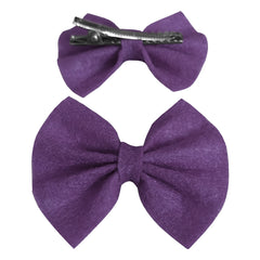Keçe Papyonlu Kedi Köpek Tokası 4.5-5.5 cm Mor - HLL-KPKTK-MR