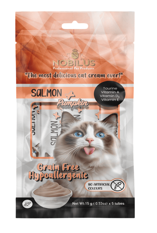 Nobilus Somon Balıklı Kedi Krema Ödül Maması 5 x 15 gr - 13460-5