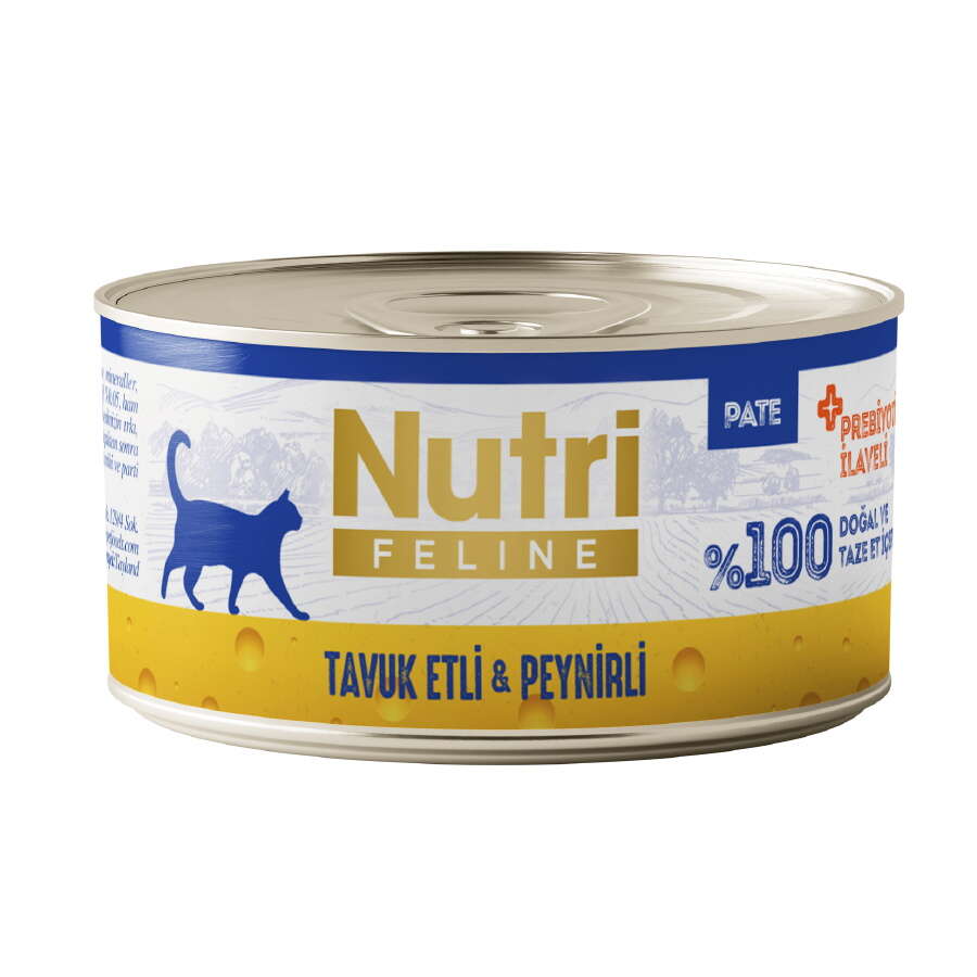 Nutri Feline Pate Tavuk Etli ve Peynirli Tahılsız Kedi Konservesi 70 Gr - K-018