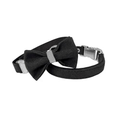 Markapet Kadife Kedi Boyun Tasması Papyonlu 20-32 cm Siyah - SF-KDFPPYN-DGRSYH